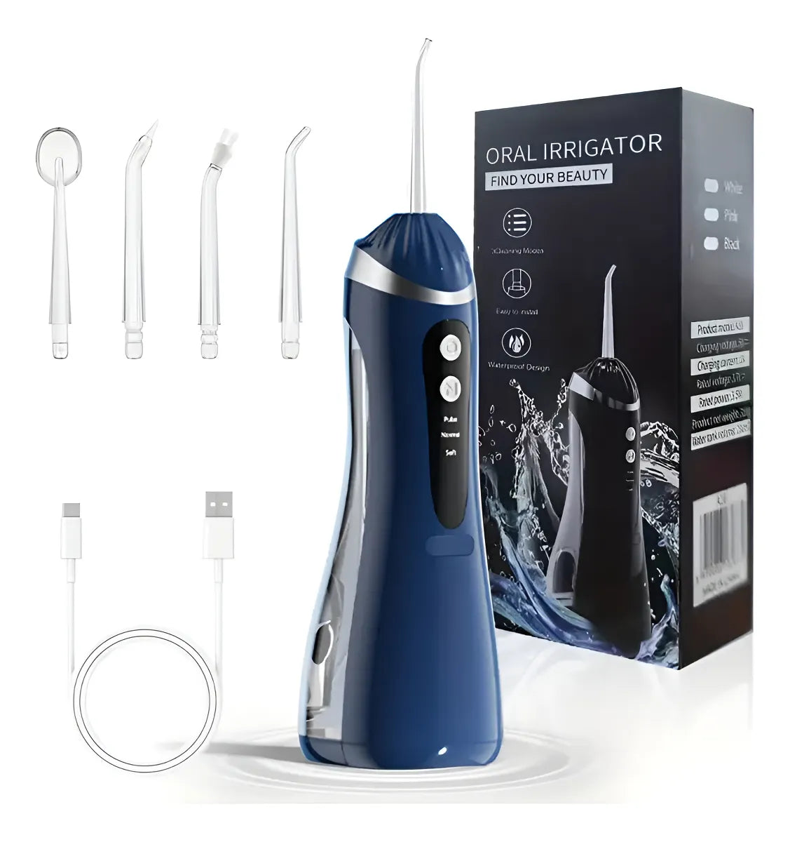 Irrigador dental portátil recargable